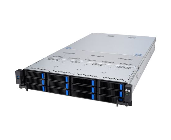 Platforma Asus Rack (2U) RS720A-E12-RS12 AMD Epyc 9004 (8x NVMe, 4x SATA/SAS, 2xM.2, 4xGPU, 2x10Gbe, IPMI, 1+1 2600W)