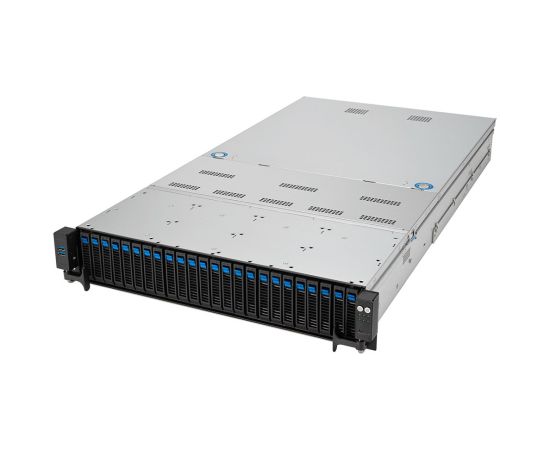 Platforma Asus Rack (2U) RS720A-E12-RS24U AMD Epyc 9004 (24x NVMe, 2xM.2, 3xGPU, 2x10Gbe, IPMI,  1+1 2600W)