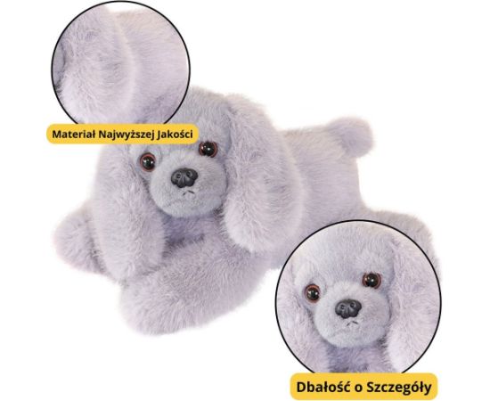 Leantoys Pluszowy Piesek Cocker Spaniel Z Obciążonymi Łapami Szary 30cm