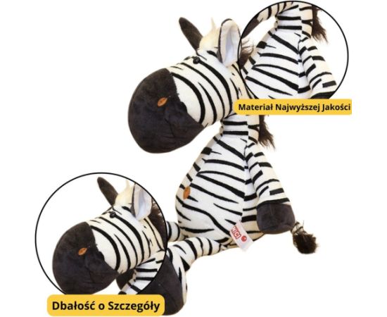 Leantoys Pluszowa Maskotka Przytulanka Zebra Biało Czarna 25cm