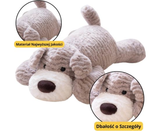 Leantoys Pluszowa Maskotka Przytulanka Piesek Jasnoszary 30cm