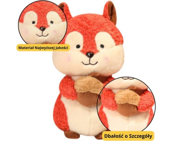Leantoys Pluszowa Maskotka Przytulanka Wiewiórka z Orzeszkiem 25cm