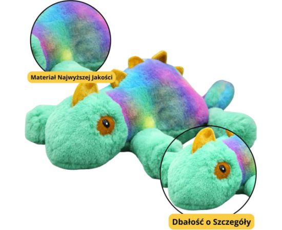Leantoys Pluszowa Maskotka Przytulanka Kameleon Kolorowy 45cm