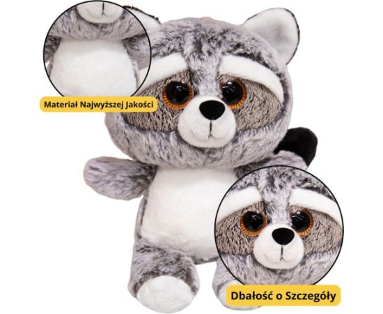 Leantoys Pluszowa Maskotka Przytulanka Szop Duże Oczy 22cm