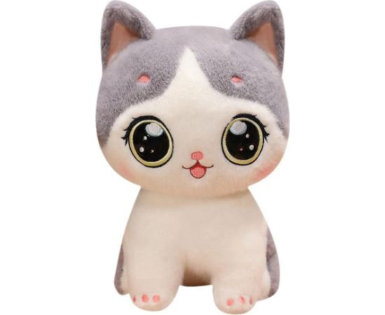 Leantoys Pluszowa Maskotka Przytulanka Kotek Biało Szary 21cm