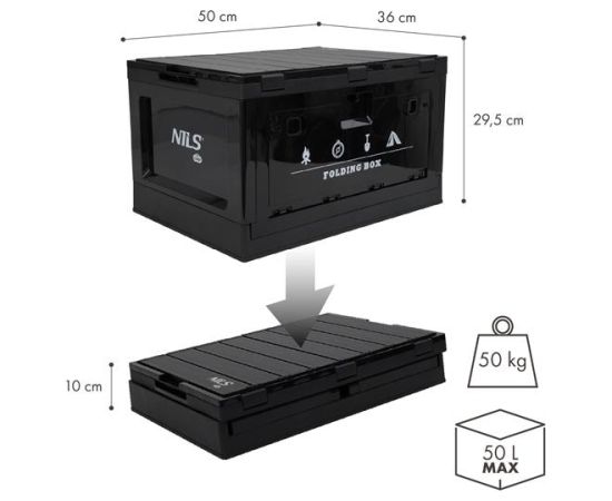 NCB4006 SALOKAMA KEMPINGA KASTE AR VĀKU 2IN1 50L NILS CAMP