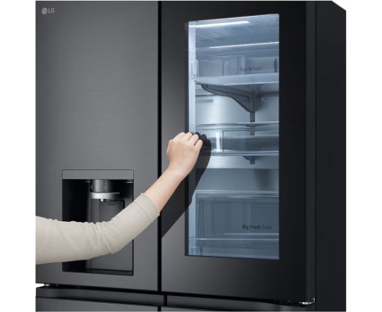 LG GMG960EVEE InstaView Side by side ledusskapis melns DoorCooling