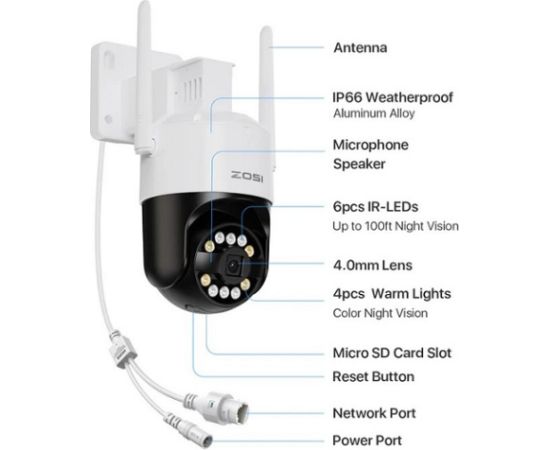 HiSmart HS084288 Āra Viedā Videonovērošanas kamera