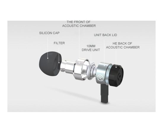 Swissten SuperBass Earbuds Metal YS900 Stereo Austiņas ar mikrofonu 3,5mm / 1.2m