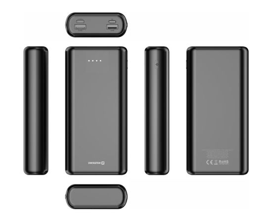 Swissten Line Power Banka Ārējās Uzlādes Baterija USB / USB-C / Micro USB / 20W / 20000 mAh