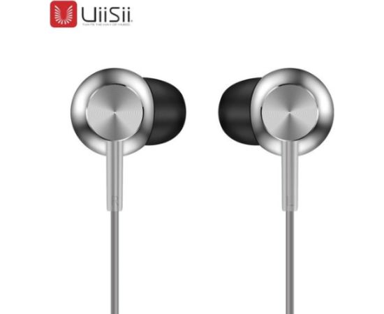 UiiSii GT500 Metal Hi-Fi Universālas Austiņas ar Mikrofonu un Pulti / 3.5mm / Sudraba