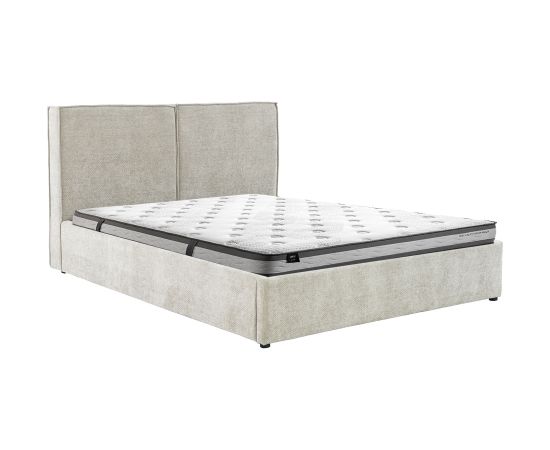 Bed DAMAN with mattress HARMONY DUO 160x200cm, beige