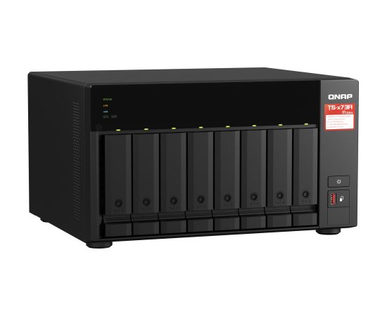 QNAP TS-873A NAS Tower Ryzen Embedded V1500B 8 GB DDR4 30.72 TB SSD QuTS hero Black