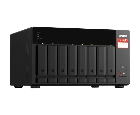 QNAP TS-873A NAS Tower Ryzen Embedded V1500B 8 GB DDR4 30.72 TB SSD QuTS hero Black