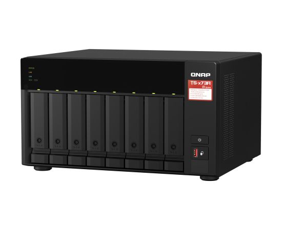QNAP TS-873A NAS Tower Ryzen Embedded V1500B 8 GB DDR4 30.72 TB SSD QuTS hero Black