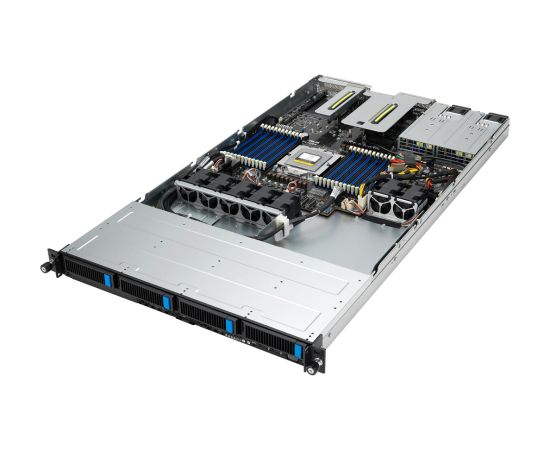 ASUS RS500A-E12-RS4U Socket SP5 Rack (1U) Black, Silver