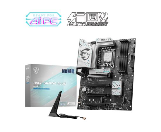 MSI B860 GAMING PLUS WIFI motherboard Intel B860 LGA 1851 (Socket V1) ATX