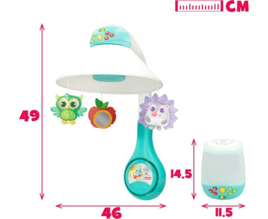 Win Fun Karuselis muzikālais uz baterijām ar nākts lampiņu bērnu gultiņai no 0 men CB46702