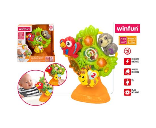 Win Fun Музыкальное развивающее дерево с животными со светом и звуком (испан.яз) с 6 мес. CB46691