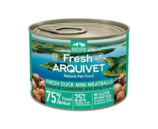 ARQUIVET Fresh Duck Mini Meatballs - wet dog food - 200g