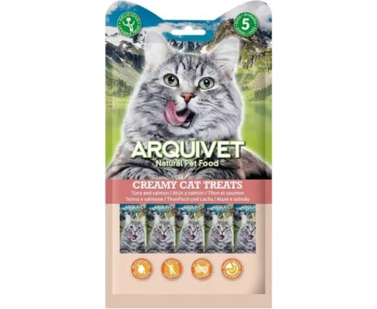 ARQUIVET Creamy snack with tuna and salmon - treat for cats - 5x14 g
