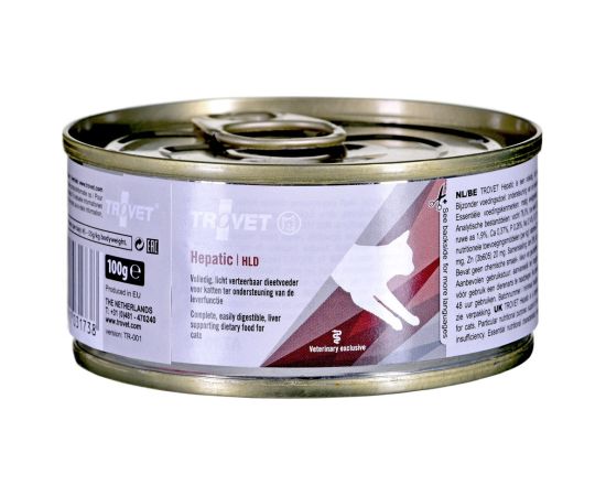 TROVET Hepatic HLD with chicken - wet cat food - 100g