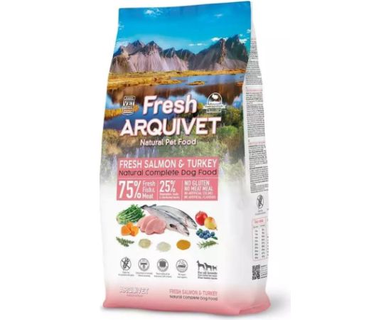 ARQUIVET Fresh Salmon with turkey - semi-moist dog food - 10 kg