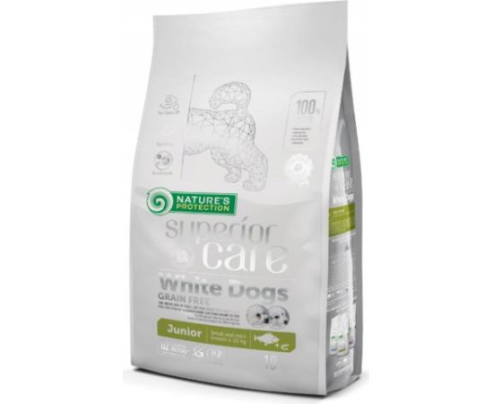 NATURE'S PROTECTION Superior Care White Dogs Grain Free Junior Small Białoryba - dry food for puppies - 10 kg