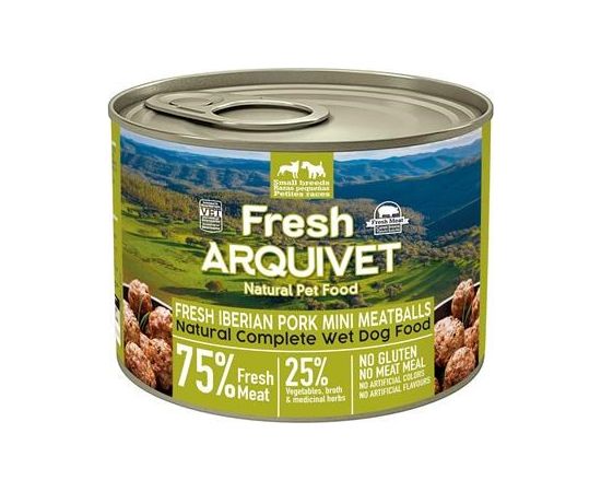ARQUIVET Fresh Iberian Pork Mini Meatballs - wet dog food - 200g