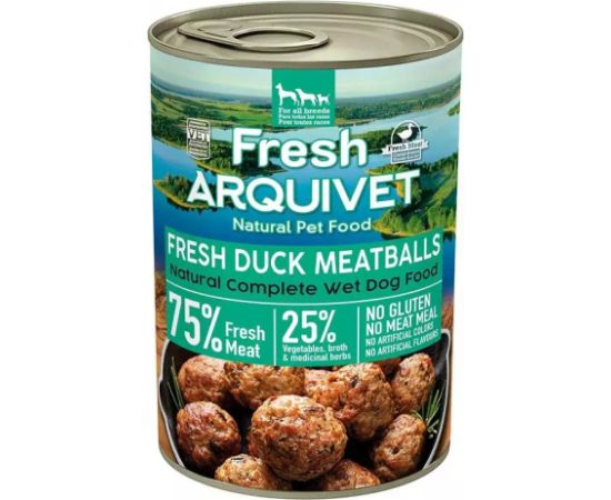 ARQUIVET Fresh meatballs with duck, sweet potato and orange - wet dog food - 400 g
