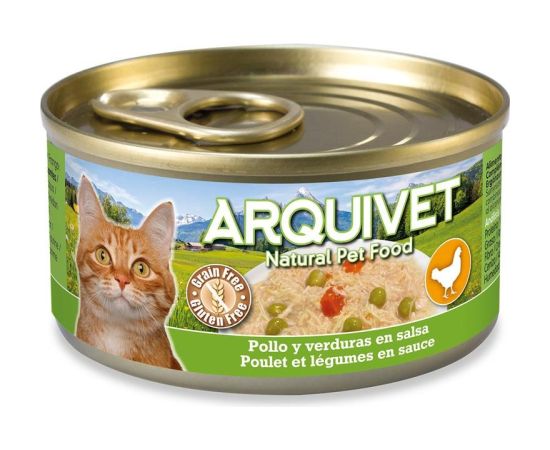 ARQUIVET puszka dla kota kurczak w sosie z paluszkami krabowymi 80g