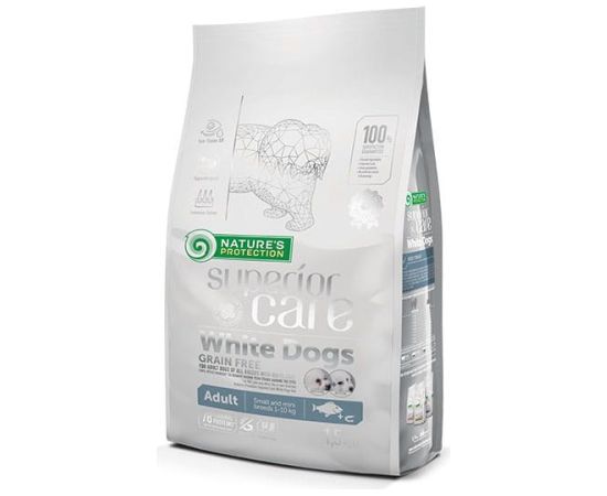 NATURE'S PROTECTION Superior Care White Dogs Grain Free Adult Small Białoryba - dry dog ​​food - 1.5 kg