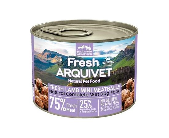 ARQUIVET Fresh Lamb Mini Meatballs - wet dog food - 200g