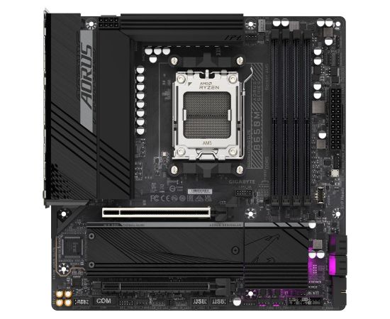 Mainboard GIGABYTE AMD B650 SAM5 Micro-ATX Memory DDR5 Memory slots 4 1xPCI-Express 4.0 4x	 1xPCI-Express 4.0 16x 2xM.2 1xHDMI 1xDisplayPort 4xUSB 2.0 7xUSB 3.2 1xUSB-C 1xOptical S/PDIF 1xRJ45 3xAudio port B650MAORUSELITE1.3