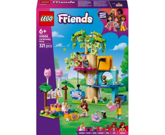 LEGO Friends Kocie przyjęcie urodzinowe i domek na drzewie (42666)