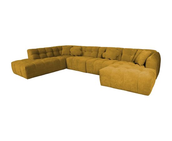 Corner sofa FORTE U-shape LC, brownish yellow