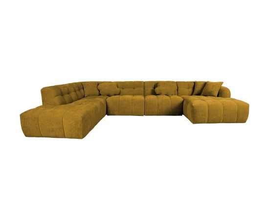Corner sofa FORTE U-shape LC, brownish yellow