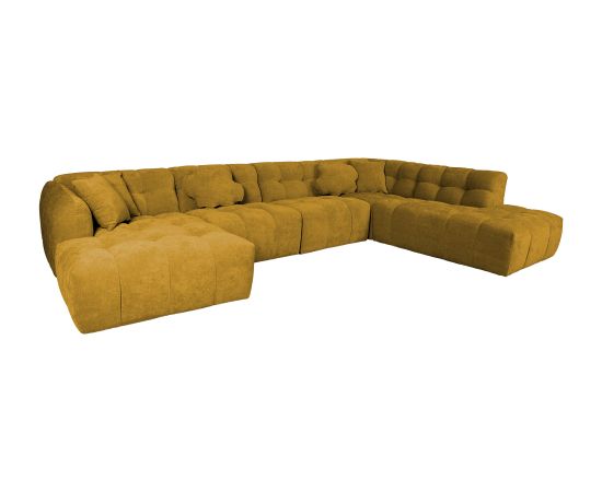 Corner sofa FORTE U-shape RC, brownish yellow