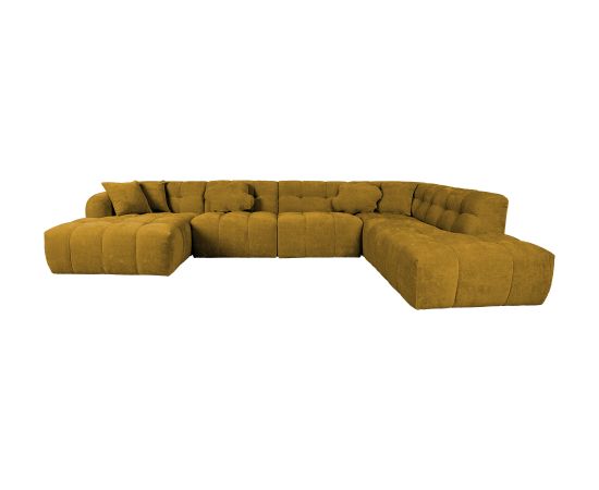 Corner sofa FORTE U-shape RC, brownish yellow