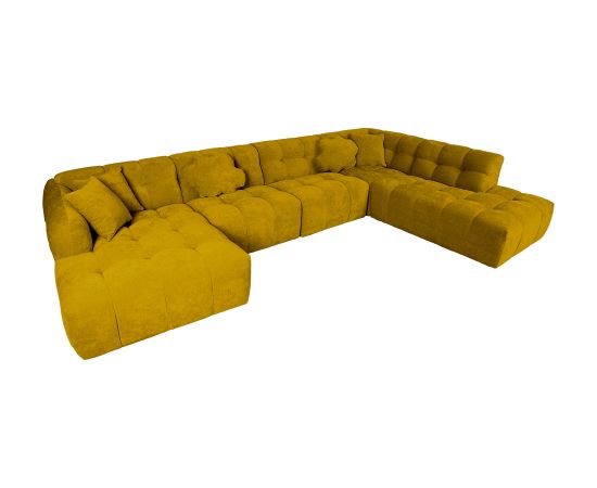 Corner sofa FORTE U-shape RC, brownish yellow