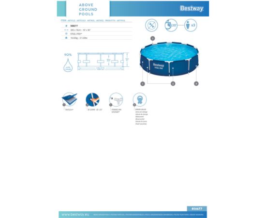 Frame Garden Pool 305 x 76 cm Bestway 56677
