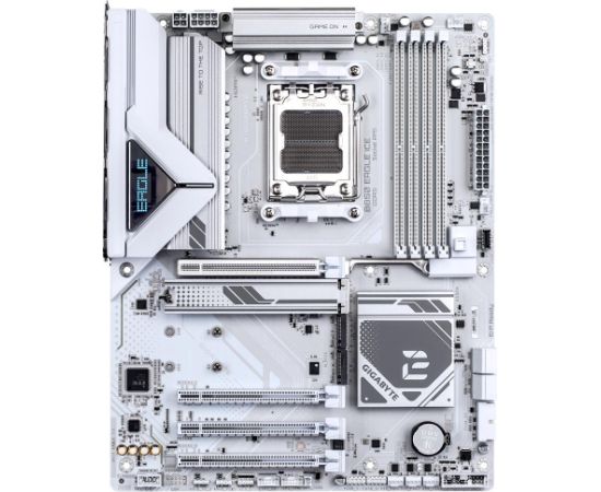 Mainboard GIGABYTE AMD B850 SAM5 ATX Memory DDR5 Memory slots 4 2xPCI-Express 3.0 1x 1xPCI-Express 4.0 4x	 1xPCI-Express 5.0 16x 3xM.2 1xHDMI 1xDisplayPort 4xUSB 2.0 2xUSB 3.2 1xUSB-C 1xRJ45 3xAudio port B850EAGLEICE