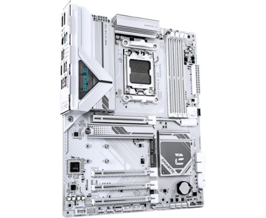 Mainboard GIGABYTE AMD B850 SAM5 ATX Memory DDR5 Memory slots 4 2xPCI-Express 3.0 1x 1xPCI-Express 4.0 4x	 1xPCI-Express 5.0 16x 3xM.2 1xHDMI 1xDisplayPort 4xUSB 2.0 2xUSB 3.2 1xUSB-C 1xRJ45 3xAudio port B850EAGLEICE