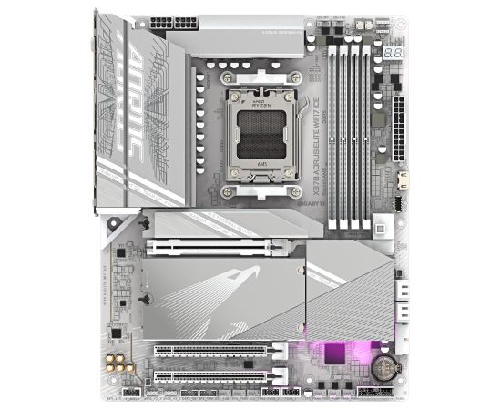 Mainboard GIGABYTE AMD X870 SAM5 ATX Memory DDR5 Memory slots 4 1xPCI-Express 3.0 2x 1xPCI-Express 4.0 4x	 1xPCI-Express 5.0 16x 4xM.2 1xHDMI 4xUSB 2.0 6xUSB 3.2 2xUSB-C 1xOptical S/PDIF 1xRJ45 2xAudio port X870EAELITEWF7ICE1.2