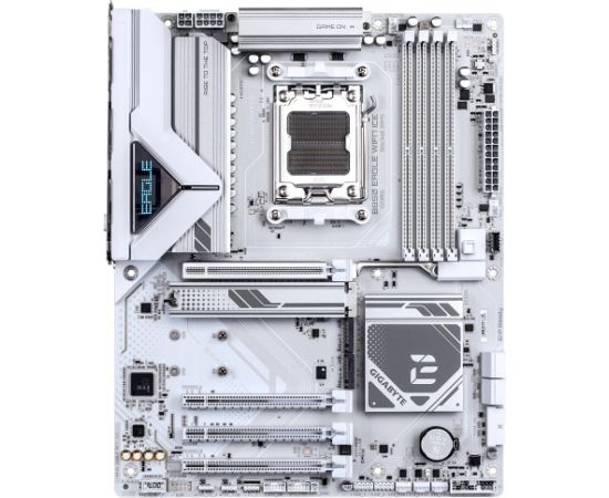 Mainboard GIGABYTE AMD B850 SAM5 ATX Memory DDR5 Memory slots 4 2xPCI-Express 3.0 1x 1xPCI-Express 4.0 4x	 1xPCI-Express 5.0 16x 3xM.2 1xHDMI 1xDisplayPort 4xUSB 2.0 4xUSB 3.2 1xUSB-C 1xPS/2 1xRJ45 3xAudio port B850EAGLEWF7ICE