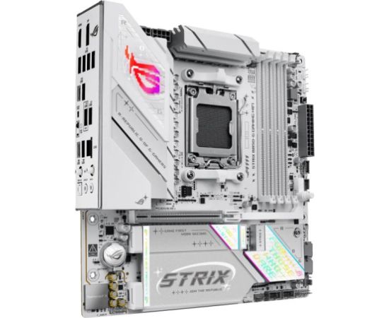 Mainboard ASUS AMD B850 SAM5 Micro-ATX Memory DDR5 Memory slots 4 1xPCI-Express 5.0 16x 4xM.2 1xHDMI 1xDisplayPort 2xUSB 2.0 4xUSB 3.2 4xUSB-C 1xOptical S/PDIF 1xRJ45 2xAudio port STRIXB850-GGAMINGWIFI
