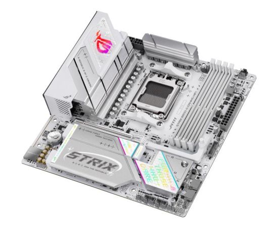 Mainboard ASUS AMD B850 SAM5 Micro-ATX Memory DDR5 Memory slots 4 1xPCI-Express 5.0 16x 4xM.2 1xHDMI 1xDisplayPort 2xUSB 2.0 4xUSB 3.2 4xUSB-C 1xOptical S/PDIF 1xRJ45 2xAudio port STRIXB850-GGAMINGWIFI