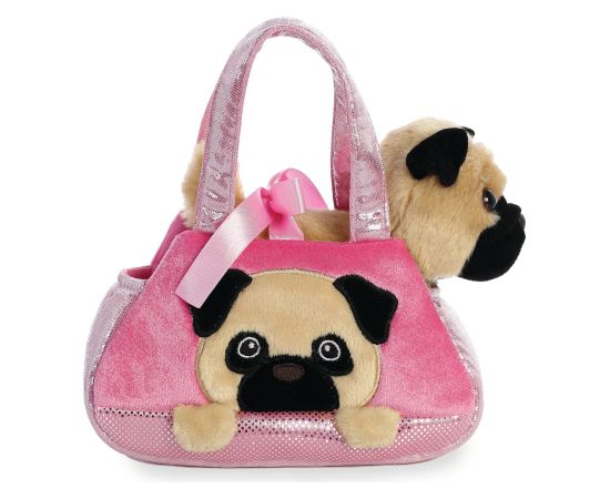 AURORA Fancy Pals мягкая игрушка мопс в сумке, 20 см