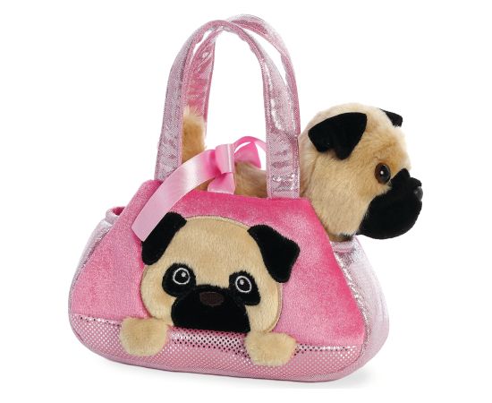 AURORA Fancy Pals мягкая игрушка мопс в сумке, 20 см