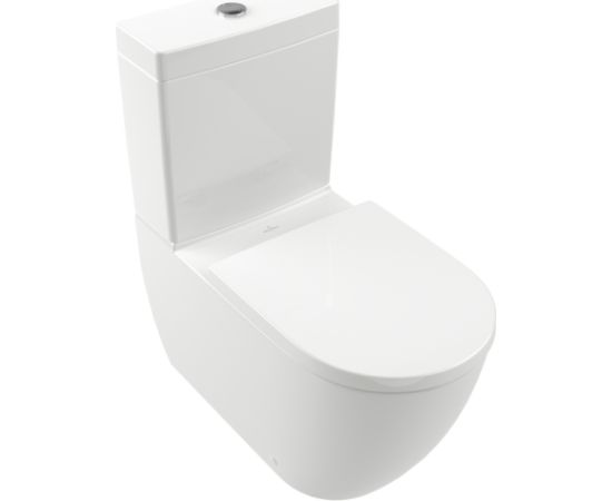 Villeroy & Boch pods ar QR/SC vāku Subway 3.0 rimless, 370x710 mm, universāls izvads, TwistFlush, balts